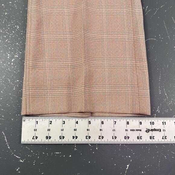 VTG Lee Frontier Slacks Mens 38x30 Beige Blue Bootcut Checkered Plaid 70's USA - Picture 6 of 9